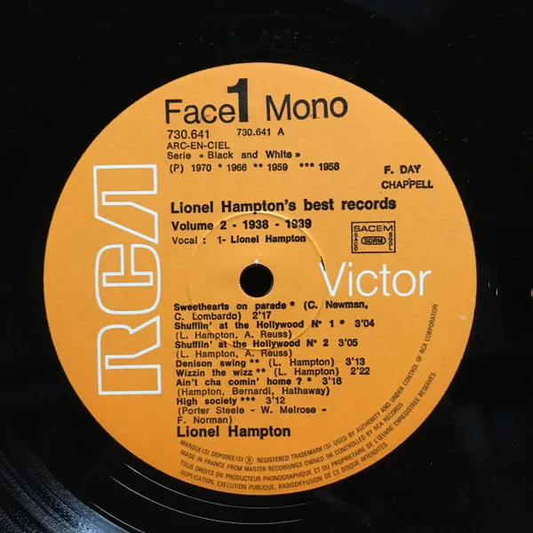 Lionel Hampton's Best Records (1938-1939)