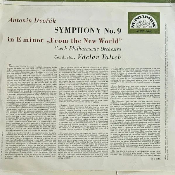 Symphony N° 9 In E Minor „From The New World”