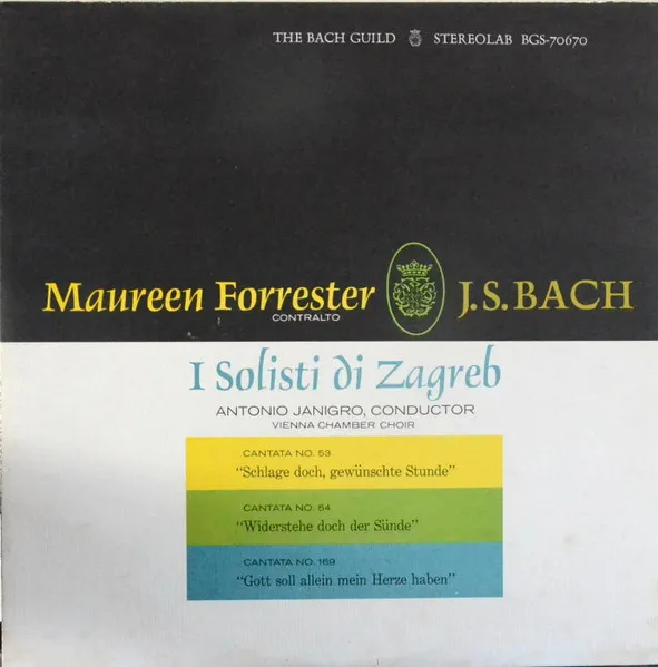 Cantata No. 53 "Schlage Doch, Gewünschte Stunde" / Cantata No. 54 "Widerstehe Doch Der Sünde" / Cantata No. 169 "Gott Soll Allein Mein Herze Haben"