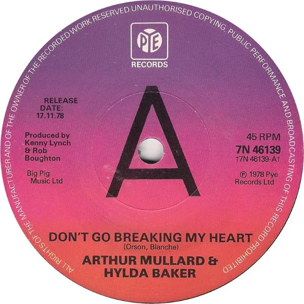 Don't Go Breaking My Heart / Sweet Kind Of Guy