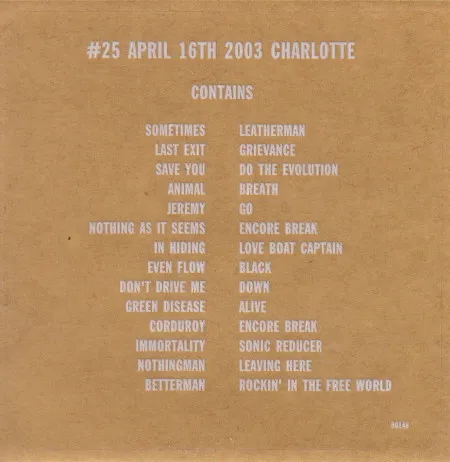 Charlotte, NC - April 16th 2003