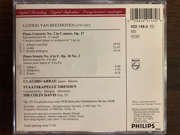 Piano Concerto No. 3 • Piano Sonata Op. 10 No. 2