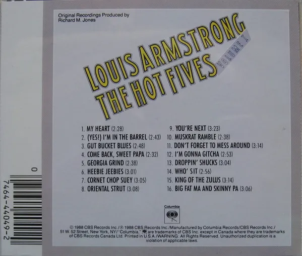 The Hot Fives, Volume I