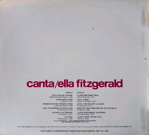 Canta / Ella Fitzgerald