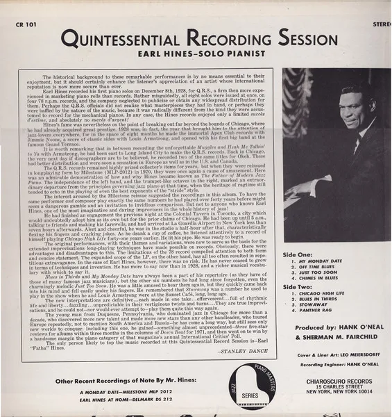 Quintessential Recording Session