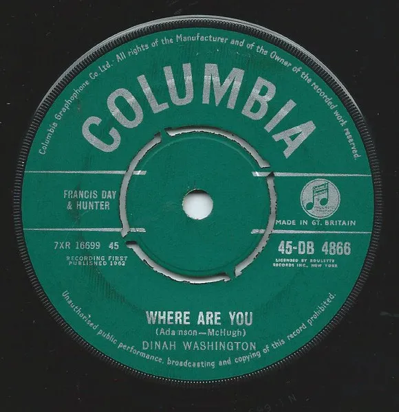 Where Are You / You're Nobody 'Til Somebody Loves You