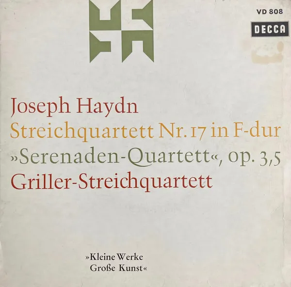 Streichquartett Nr. 17 in F-Dur "Serenaden-Quartett", op.3,5