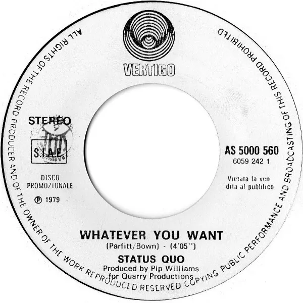 Whatever You Want / Ti Voglio Bene