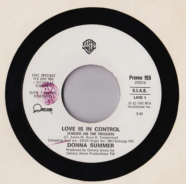 Love Is In Control (Finger On The Trigger) / I Won't Let You Down