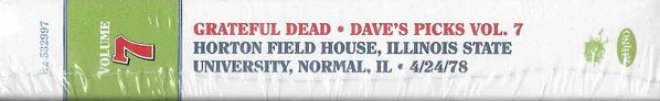 Dave's Picks, Volume 7 (Horton Field House, Illinois State, Normal, IL • 4/24/78)