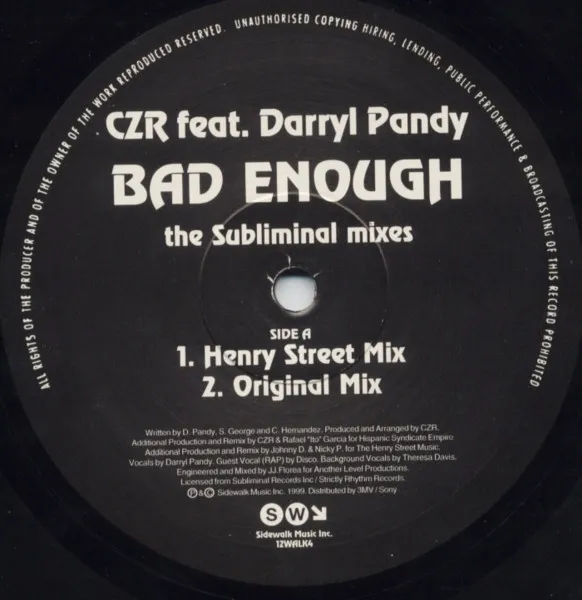 Bad Enough - The Subliminal Mixes