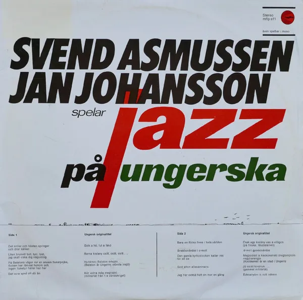 Svend Asmussen Och Jan Johansson Spelar Jazz På Ungerska