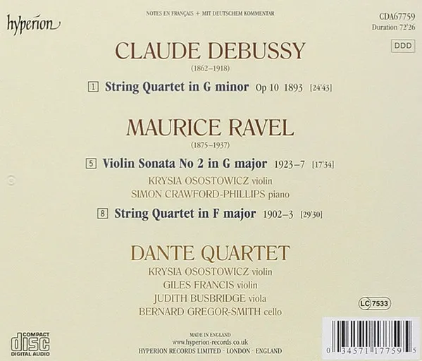 String Quartet • Violin Sonata