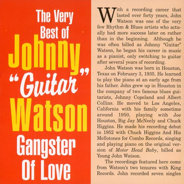 The Very Best Of Johnny "Guitar" Watson - Gangster Of Love