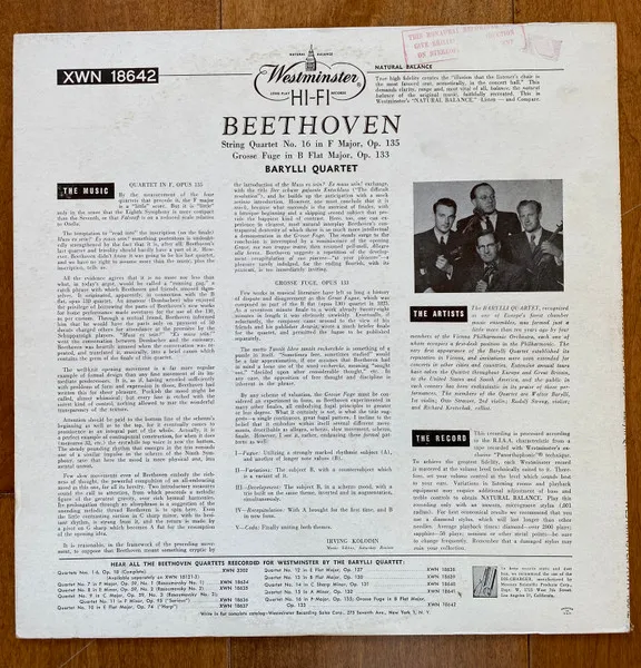 Quartet No. 16 In F Major Op. 135 / Grosse Fuge In B Flat Major, Op. 133