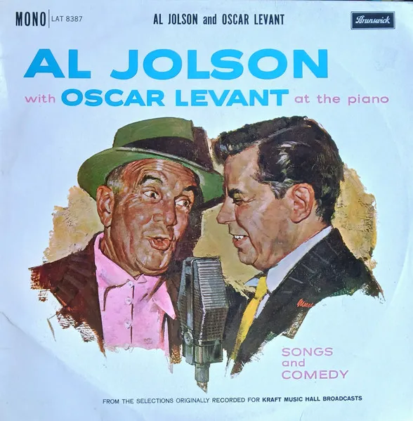 Al Jolson With Oscar Levant At The Piano.
