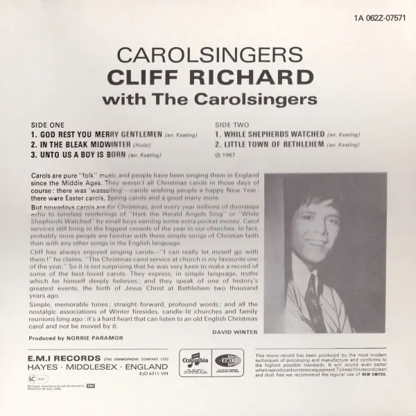 The Cliff Richard - The Shadows E.P. Collection Vol 17: Carol Singers