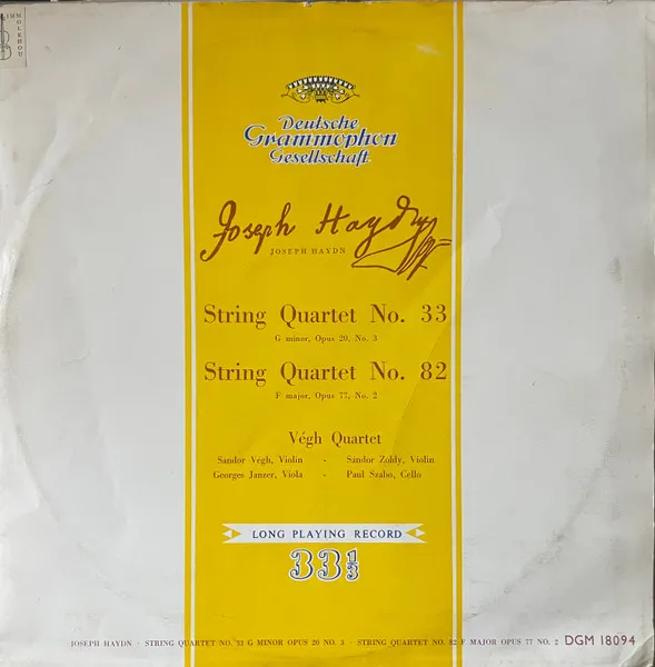 String Quartet No.33/ String Quartet  No. 82