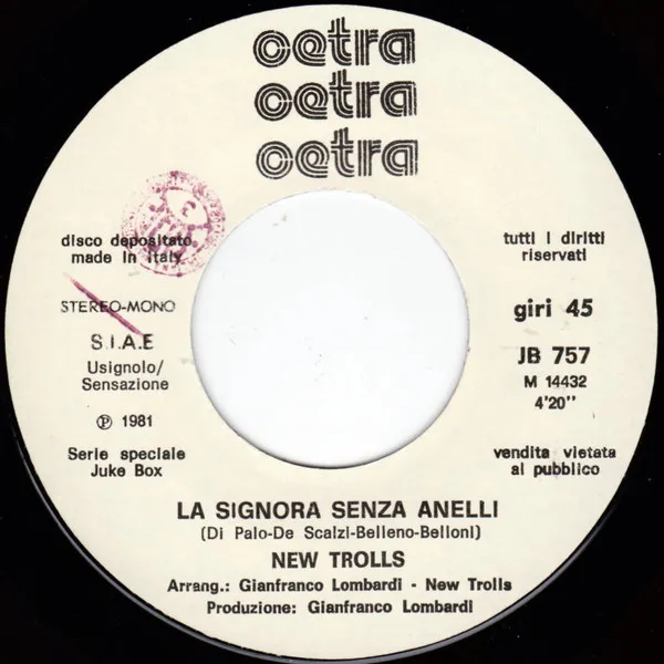 La Signora Senza Anelli / Hands Up (Give Your Heart)