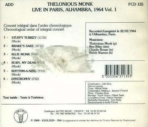 Live In Paris, 1964 - Alhambra Vol. 1