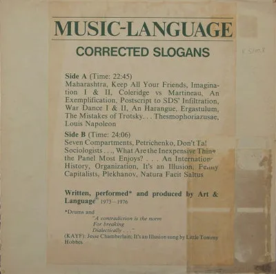 Music-Language: Corrected Slogans