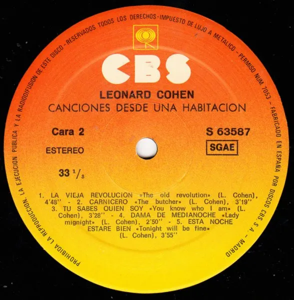 Songs From A Room = Canciones Desde Una Habitación