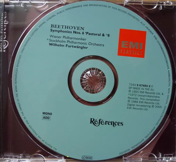 Symphonien Nos. 6 "Pastoral" & 8