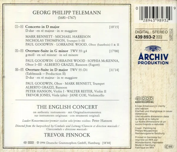 Suites / Concerto In D Major