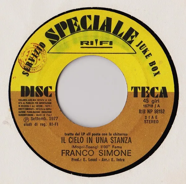 Il Cielo In Una Stanza / Valzer K.O.