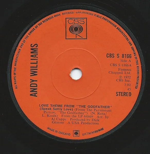 Love Theme From "The Godfather" (Speak Softly Love) / Home For Thee