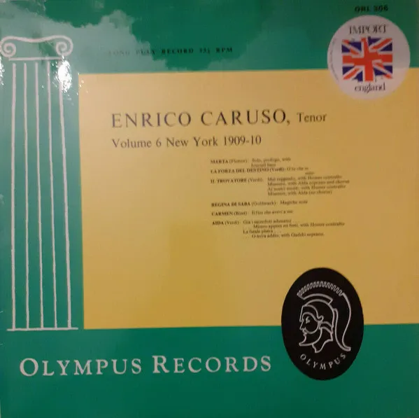 Enrico Caruso Volume 6 New-York 1909-10