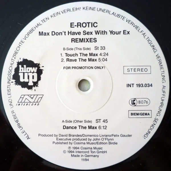 Max Don't Have Sex With Your Ex (Remixes)