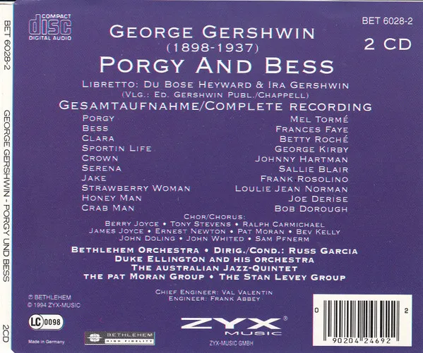 The Complete George Gershwin Porgy And Bess