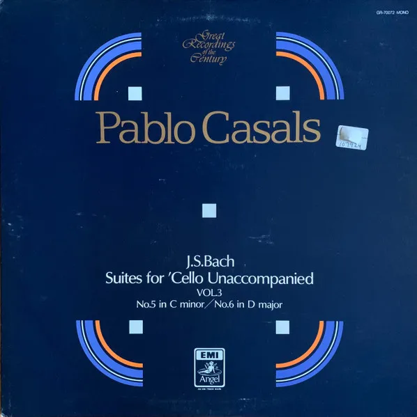 Suites For 'Cello Unaccompanied  Vol.3  No.5 In C Minor / No.6 In D Major