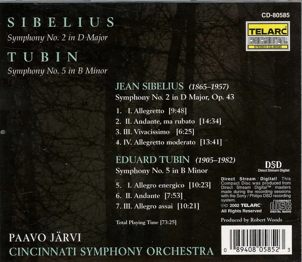 Symphony No. 2 In D Major / Symphony No. 5 In B Minor