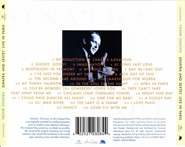 Sinatra Live In Paris