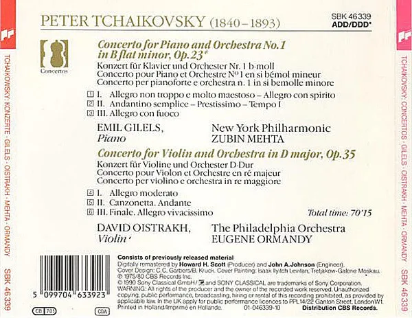 Piano Concerto No. 1 / Violin Concerto