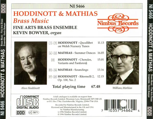 Summer Dances And Other Works For Brass Quintet