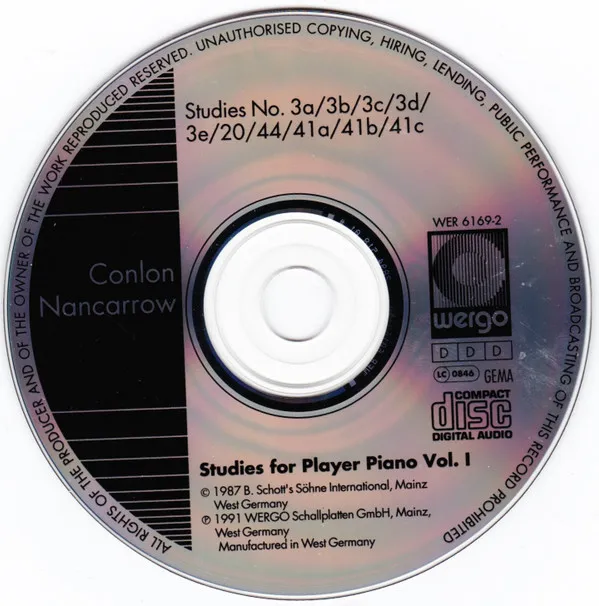Studies For Player Piano · Vol. I & II
