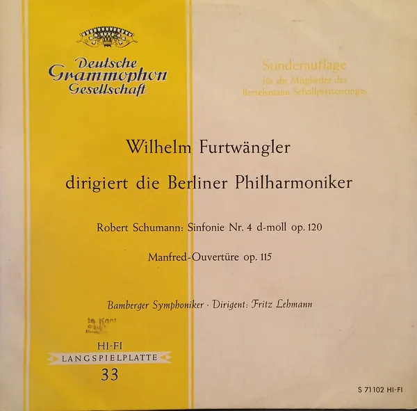 Sinfonie Nr. 4 D-Moll Op. 120  / Manfred-Ouvertüre Op. 115