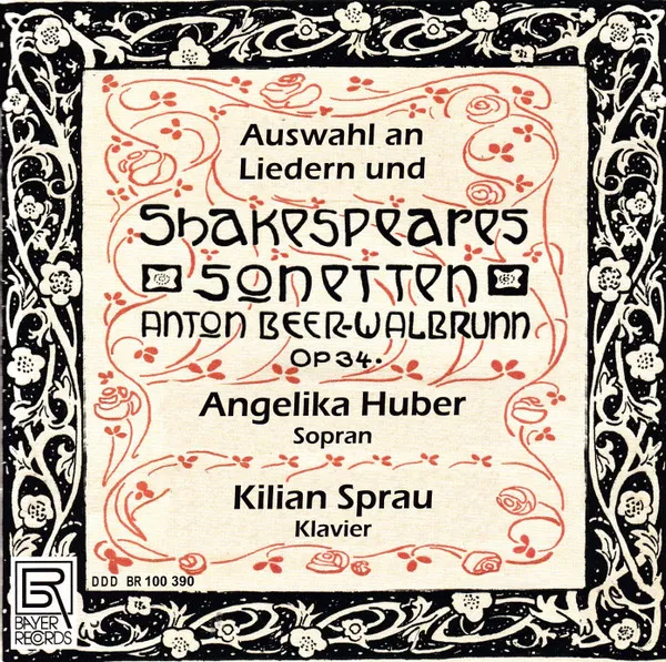 Auswahl An Liedern Und Shakespeares Sonetten, Op. 34