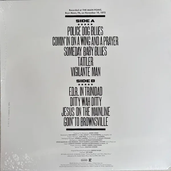 Live At The Main Point 1972