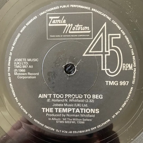Ain't Too Proud To Beg / Ball Of Confusion (That's What The World Is Today)