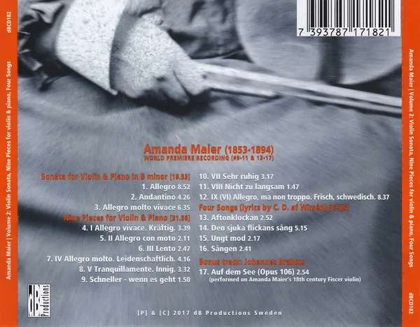 Sonata For Violin & Piano In B Minor, Nine Pieces For Violin & Piano, Four Songs