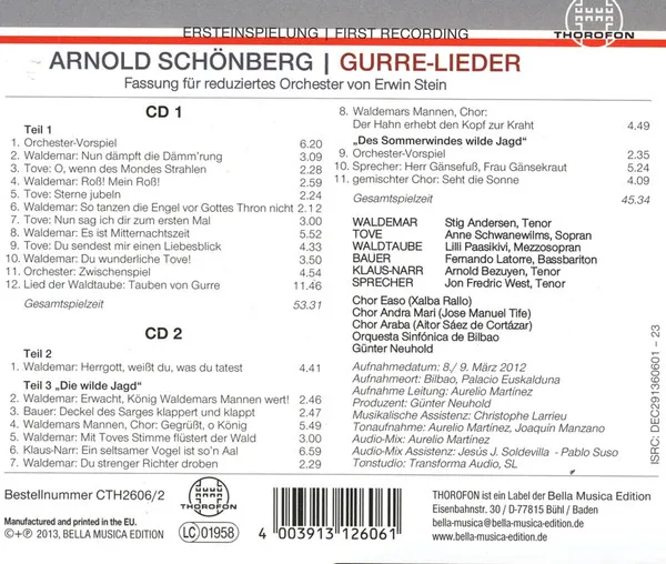 Gurre-Lieder (Reduzierte Orchesterfassung)