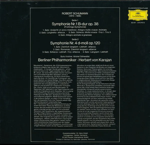 Symphonie Nr.1 B-Dur - Symphonie Nr.4 D-Moll
