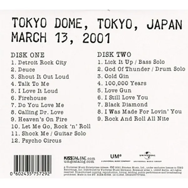 Off The Soundboard: Tokyo 2001