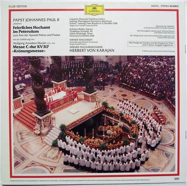 Zelebriert: Feierliches Hochamt Im Petersdom Zum Fest Der Apostel Petrus Und Paulus Mit Krönungsmesse von W. A. Mozart