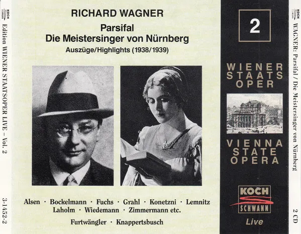 Parsifal, Die Meistersinger Von Nürnberg, Auszüge/Highlights (1938/1939) - Edition Wiener Staatsoper Live Vol. 2