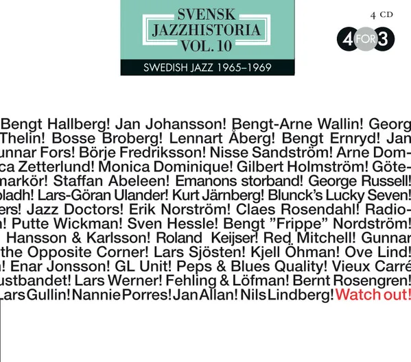 Svensk Jazzhistoria Vol 10 1965-1969 - Watch Out!